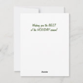 素晴らしいワイオミングの風景メリークリスマス シーズンカード (裏面)