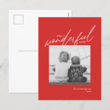 素晴らしいワールドシンプルフォトクリスマスレッドホリデー