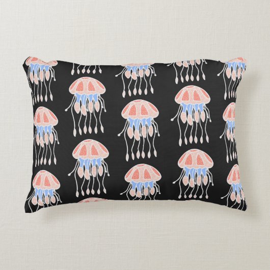 素晴らしいヴィンテージのシームレスなクラゲのパターン。B アクセントクッション (正面)