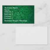 素晴らしいヴィンテージの緑の花の名刺 名刺 (正面/裏面)