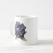 素晴らしいヴィンテージクラシックブラックオーキッドコーヒーマグ コーヒーマグカップ (正面左)