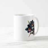 素晴らしいヴィンテージクラシックブラックオーキッドコーヒーマグ コーヒーマグカップ (正面右)