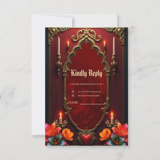 素晴らしいヴィンテージスタイルの精神。 出欠カード (正面)