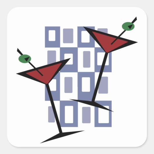 素晴らしいヴィンテージスタイルマルティーニ スクエアシール (正面)