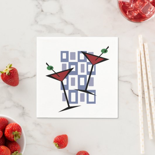 素晴らしいヴィンテージスタイルマルティーニ スタンダードカクテルナプキン (インサイチュ)