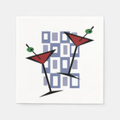 素晴らしいヴィンテージスタイルマルティーニ スタンダードカクテルナプキン (正面)