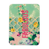 素晴らしいヴィンテージ壁紙コラージュ磁石 マグネット (縦)