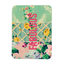 素晴らしいヴィンテージ壁紙コラージュ磁石 マグネット