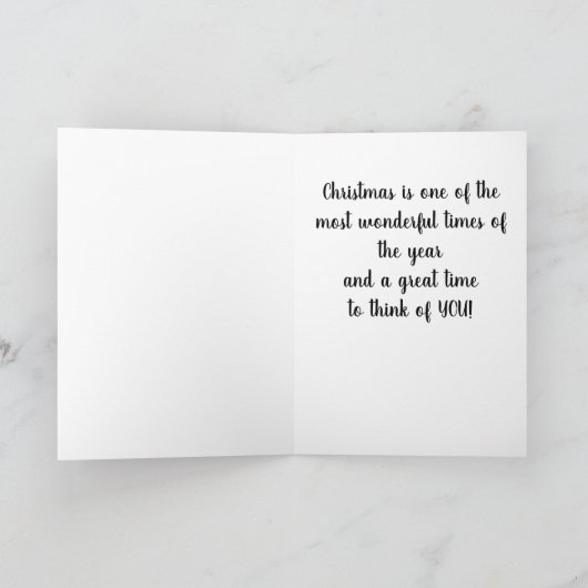 素晴らしい一年**聖降誕祭お目出とう» シーズンカード (内部)