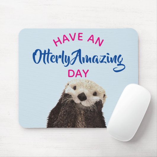 素晴らしい一日を過ごすかわいい写真を撮る マウスパッド (マウス)