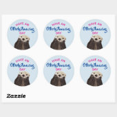 素晴らしい一日を過ごすかわいい写真を撮る ラウンドシール (シート)