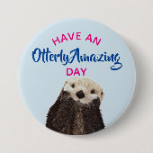 素晴らしい一日を過ごすかわいい写真を撮る 缶バッジ (正面)