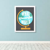 素晴らしい世界の地球 キャンバスプリント (インサイチュ (ウッドフロア))