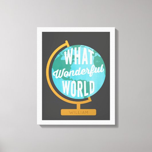 素晴らしい世界の地球 キャンバスプリント (正面)