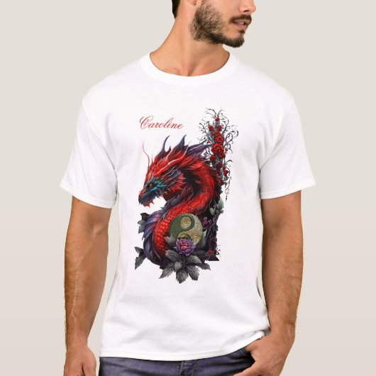 素晴らしい中国のドラゴン Tシャツ (正面)