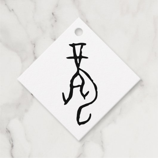 素晴らしい中国の〔占星術の〕十二宮図 – ドラゴン#001- フェイバータグ (正面)