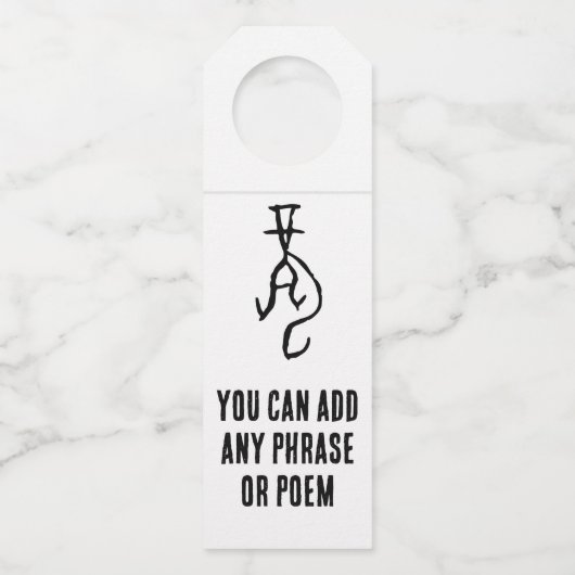 素晴らしい中国の〔占星術の〕十二宮図 – ドラゴン#001- ボトルネックタグ (正面)