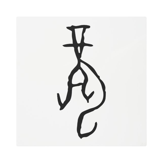 素晴らしい中国の〔占星術の〕十二宮図 – ドラゴン#001- メタルプリント (正面)