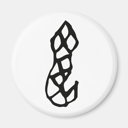 素晴らしい中国の〔占星術の〕十二宮図 – ヘビ#001- マグネット (正面)