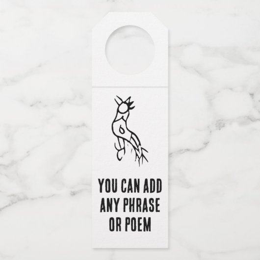 素晴らしい中国の〔占星術の〕十二宮図 – ルースター#001- ボトルネックタグ (正面)