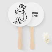 素晴らしい中国の〔占星術の〕十二宮図-Monkey#001- ハンドファン (正面&裏面)