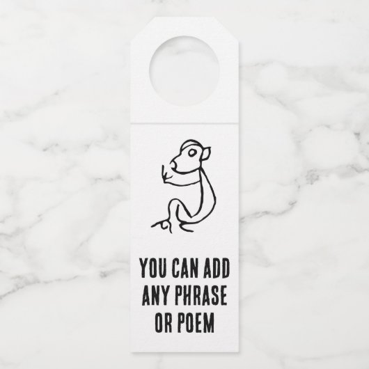 素晴らしい中国の〔占星術の〕十二宮図-Monkey#001- ボトルネックタグ (正面)