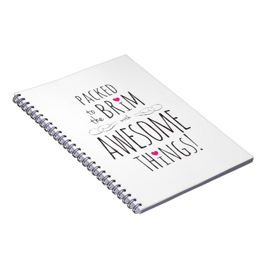 素晴らしい事の縁に詰められる ノートブック (右側)