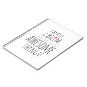 素晴らしい事の縁に詰められる ノートブック (左側)