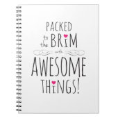 素晴らしい事の縁に詰められる ノートブック (正面)