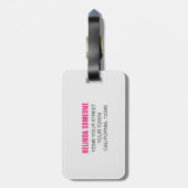 素晴らしい事の荷物のラベルが付いている縁に詰められる ラゲッジタグ (裏面縦)