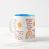 素晴らしい人々に感謝 ツートーンマグカップ (正面左)