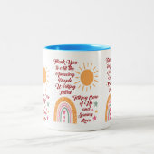 素晴らしい人々に感謝 ツートーンマグカップ (中央)