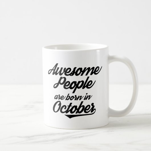 素晴らしい人々は10月に生まれます コーヒーマグカップ (右)