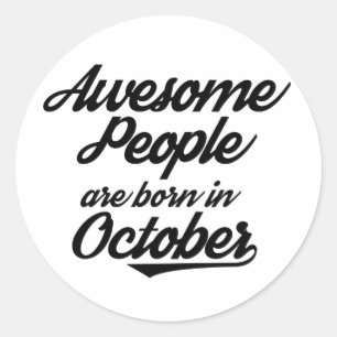 素晴らしい人々は10月に生まれます ラウンドシール