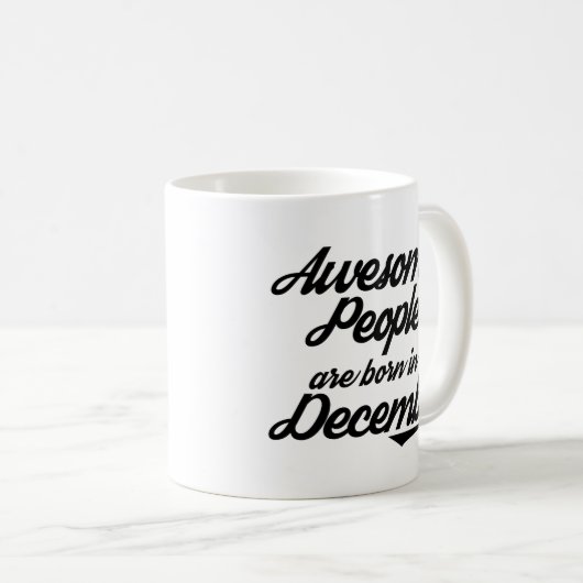 素晴らしい人々は12月に生まれます コーヒーマグカップ (正面右)