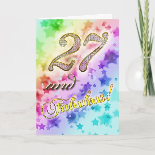 素晴らしい人のための27歳の誕生日 カード (正面)