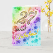 素晴らしい人のための27歳の誕生日 カード (黄色い花)