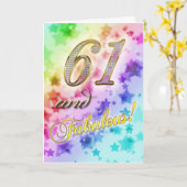 素晴らしい人のための61歳の誕生日 カード (黄色い花)