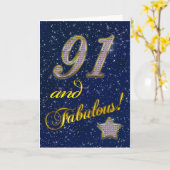 素晴らしい人のための91歳の誕生日 カード (黄色い花)