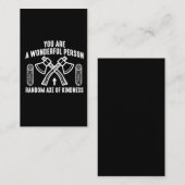 『素晴らしい人の思いやりの木工』 名刺 (正面/裏面)