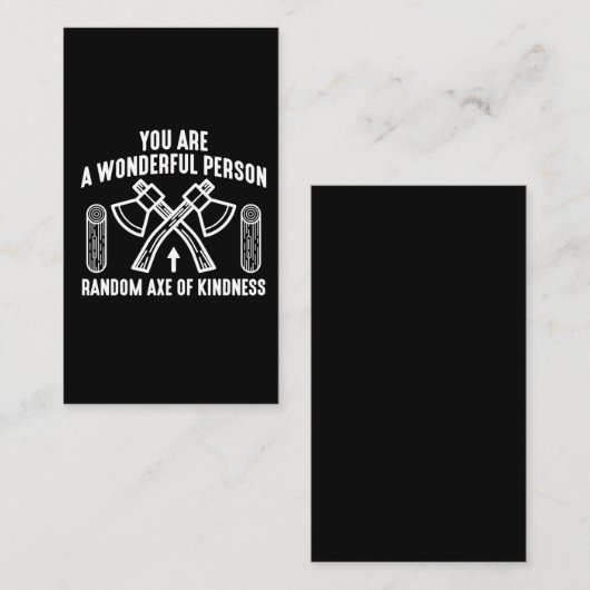 『素晴らしい人の思いやりの木工』 名刺 (正面/裏面)