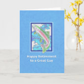 素晴らしい人への退職祝い トラウト カード (黄色い花)