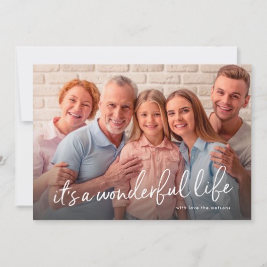 素晴らしい人生だクリスマスワンフォト シーズンカード (正面)
