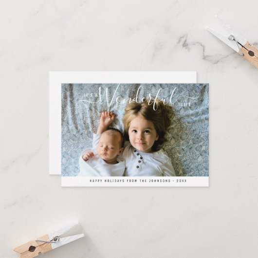 素晴らしい人生だクリスマス カード (正面/裏面インサイチュ)