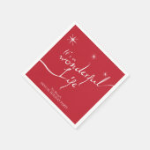 素晴らしい人生だホリデーパーティー スタンダードカクテルナプキン (角)