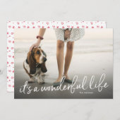 素晴らしい人生だホリデーフォトカード シーズンカード (正面/裏面)