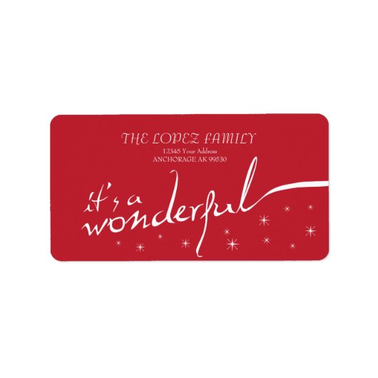 素晴らしい人生だ赤い休日 ラベル (正面)