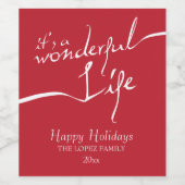 素晴らしい人生だ赤い休日 ワインラベル (シングルラベル)