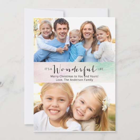 素晴らしい人生だ2写真クリスマスカード シーズンカード (正面)