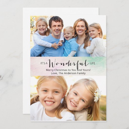 素晴らしい人生だ2写真クリスマスカード シーズンカード (正面/裏面)